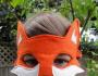„Pasidaryk pats“ „Fox“ kaukė iš popieriaus, veltinio, papjė mašė ant galvos: instrukcijos, šablonai