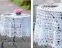 Crocheted tablecloth: a description for beginners and step-by-step knitting instructions (115 photos) Crocheted tablecloths with fabric elements